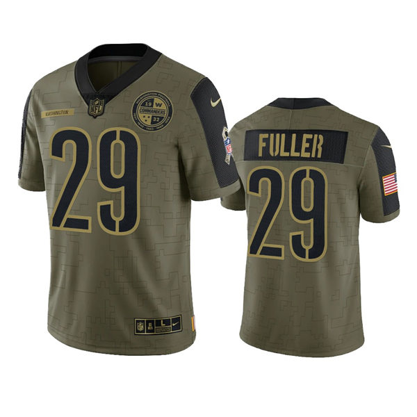 Mens Washington Commanders #29 Kendall Fuller Nike Olive 2021 Salute To Service Limited Player Jersey