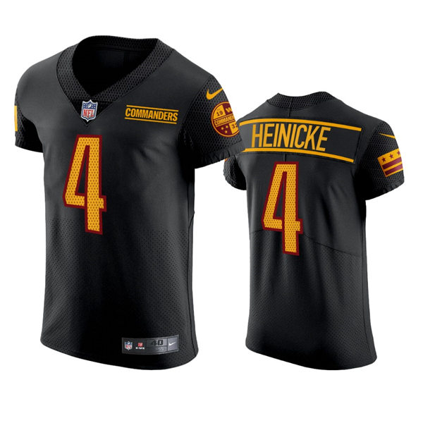 Mens Washington Commanders #4 Taylor Heinicke Black Alternate Vapor Limited Jersey
