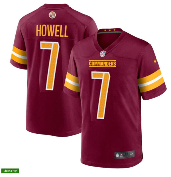 Mens Washington Commanders #7 Sam Howell Nike Burgundy Team Color Vapor Limited Jersey