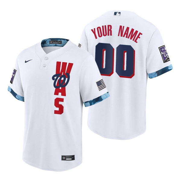 Mens Washington Nationals Custom Ivan Rodriguez Frank Robinson Randy Johnson Andre Dawson Nike White 2021 MLB All-Star