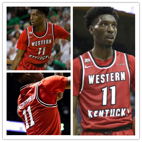 Mens Western Kentucky Hilltoppers #11 Taveion Hollingsworth Nike Red College Basketball Game Jersey 