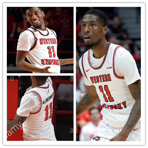 Mens Western Kentucky Hilltoppers #11 Taveion Hollingsworth Nike White College Basketball Game 
