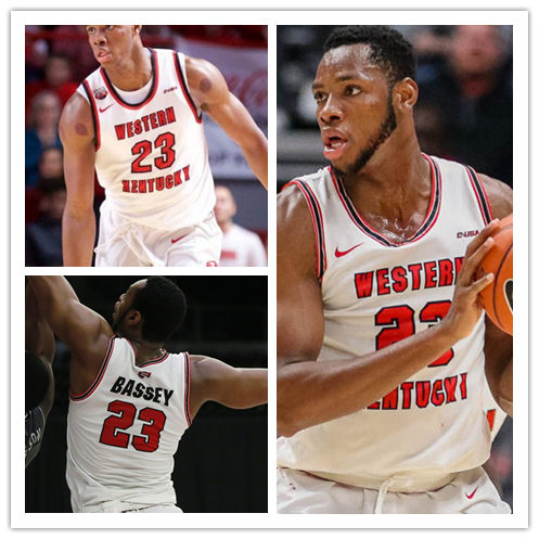 Mens Western Kentucky Hilltoppers #23 Charles Bassey Nike White College Basketball Game Jersey 