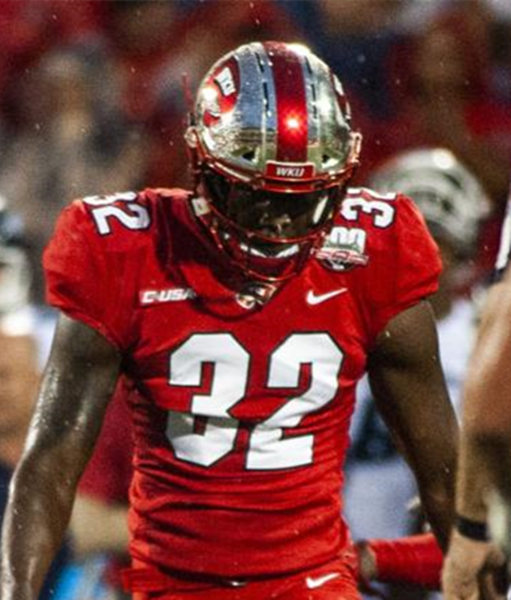 Mens Western Kentucky Hilltoppers #32 Eli Brown Nike 2020 Red College Football Game Jersey 