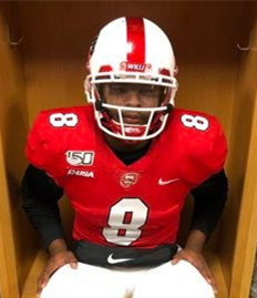 Mens Western Kentucky Hilltoppers #8 Kevaris Thomas Nike 2020 Red College Football Game 