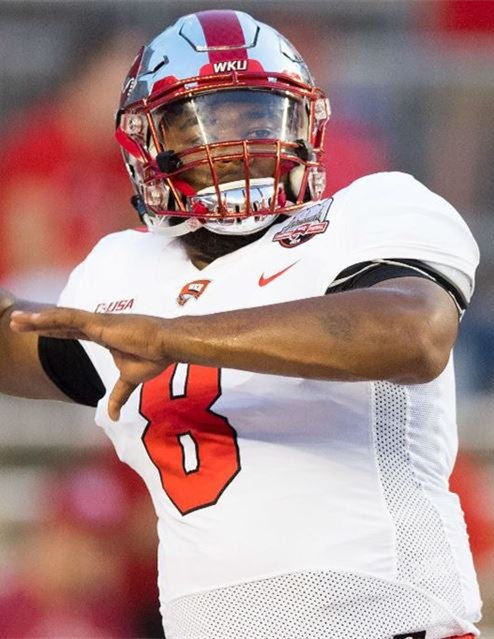 Mens Western Kentucky Hilltoppers #8 Kevaris Thomas Nike 2020 White College Football Game Jersey 