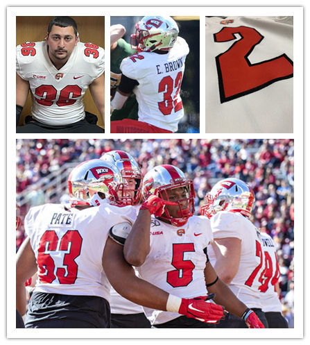 Mens Western Kentucky Hilltoppers Custom Jimmy Feix Dale Lindsey Virgil Livers George Fant Romeo Crennel Rod Smart Nike White Football Jersey 