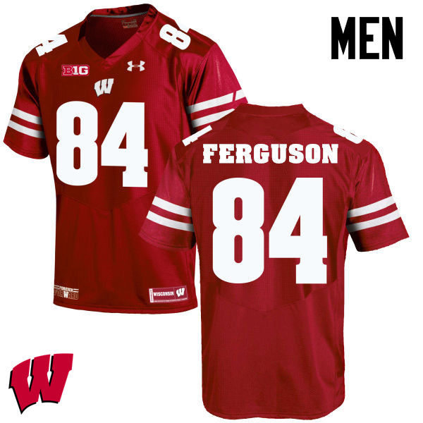 Mens Wisconsin Badgers #84 Jake Ferguson Under Armour Red College Football Game Jersey