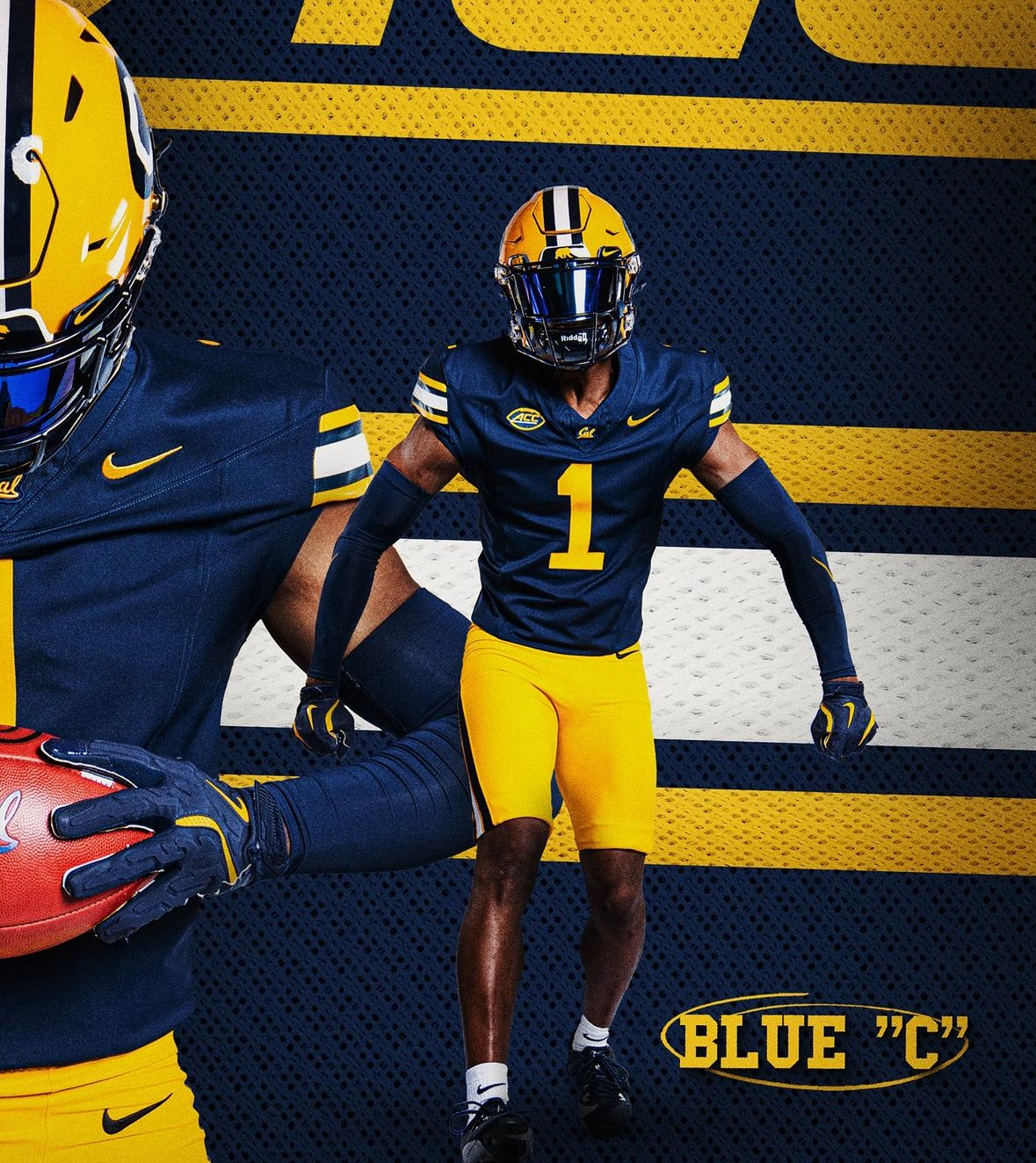 Mens Youth 2024 Cal Bears Custom Nike Navy Football Game Jersey