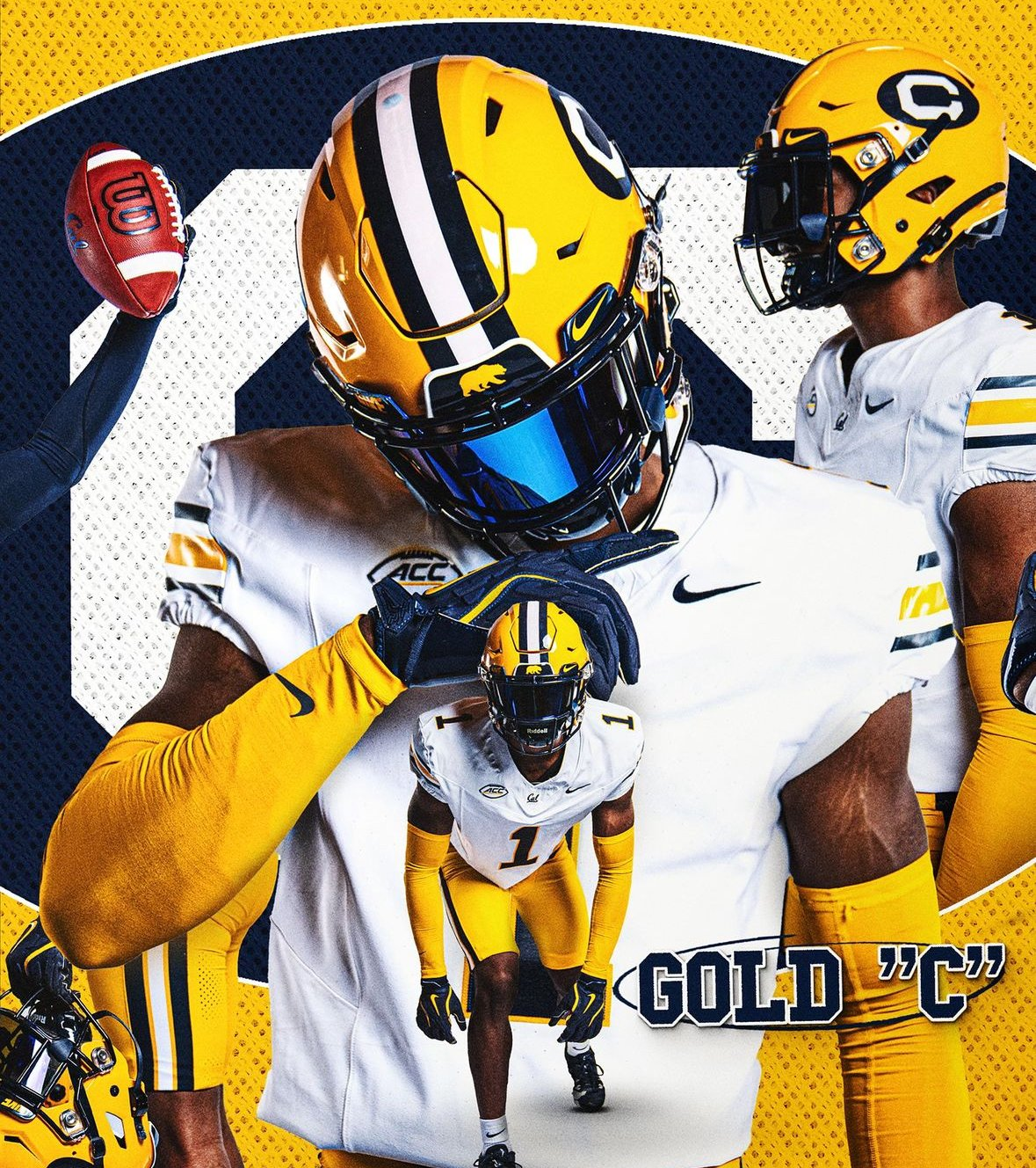 Mens Youth 2024 Cal Bears Custom Nike White Football Game Jerseys