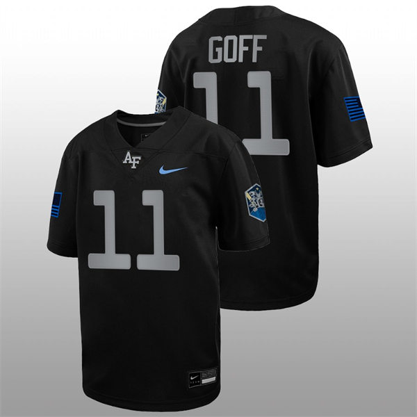 Mens Youth Air Force Falcons #11 Camby Goff Nike Space Force Rivalry Alternate Game Football Jersey - Black 