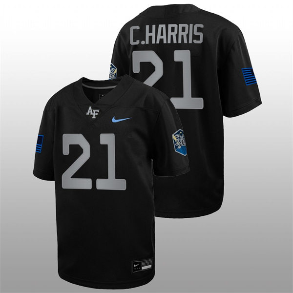Mens Youth Air Force Falcons #21 Cade Harris Nike Space Force Rivalry Alternate Game Football Jersey - Black 