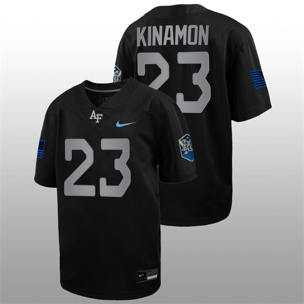 Mens Youth Air Force Falcons #23 Dane Kinamon Nike Space Force Rivalry Alternate Game Football Jersey - Black 