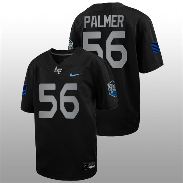 Mens Youth Air Force Falcons #56 Cole Palmer Nike Space Force Rivalry Alternate Game Football Jersey - Black 