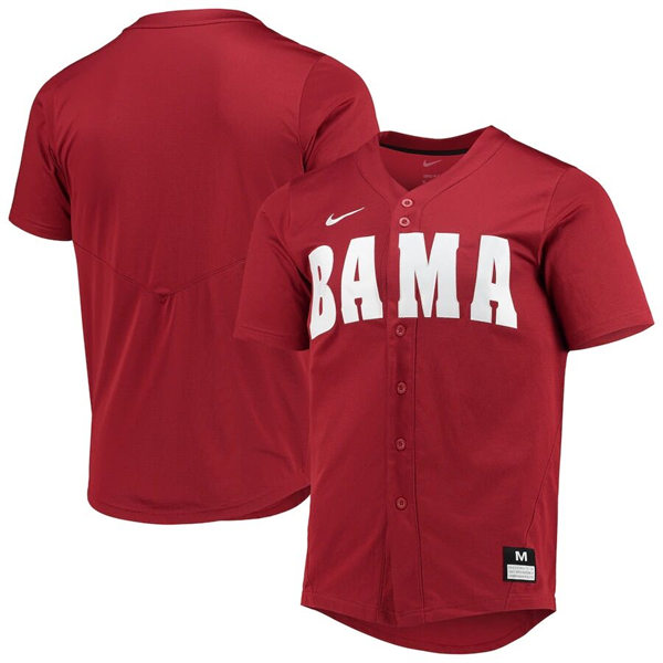 Mens Youth Alabama Crimson Tid Blank 2020 Crimson BAMA College Baseball Team Jerseys