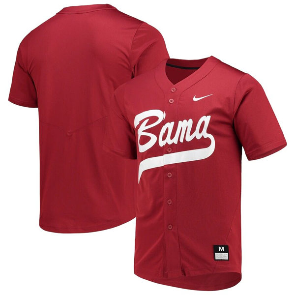 Mens Youth Alabama Crimson Tid Blank Crimson College Baseball Softball Team Jerseys