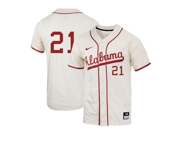 Mens Youth Alabama Crimson Tide #21 Andrew Pinckney Natural College Baseball Game Jerseys