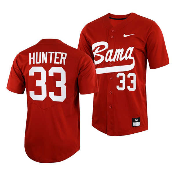 Mens Youth Alabama Crimson Tide #33 Tommy Hunter Crimson College Baseball Softball Limited Jerseys