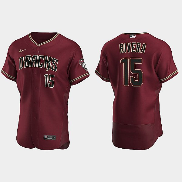 Mens Youth Arizona Diamondbacks #15 Emmanuel Rivera Nike Crimson Alternate FlexBase Jersey