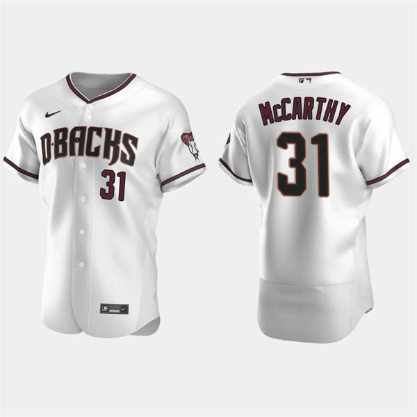 Mens Youth Arizona Diamondbacks #31 Jake McCarthy Nike Home White Crimson FlexBase Jersey