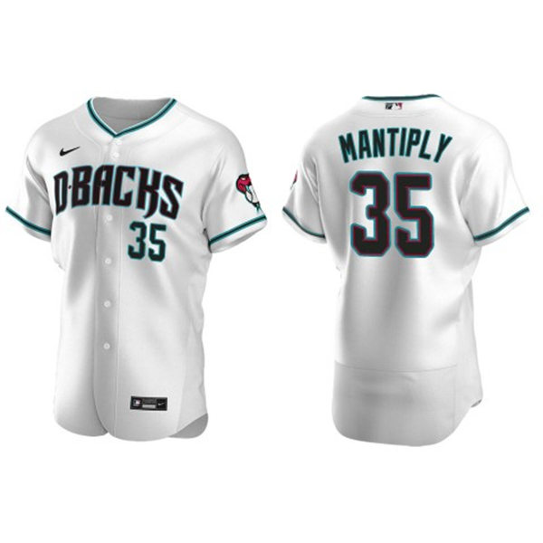 Mens Youth Arizona Diamondbacks #35 Joe Mantiply Nike White Teal Alternate Flex Base Jersey