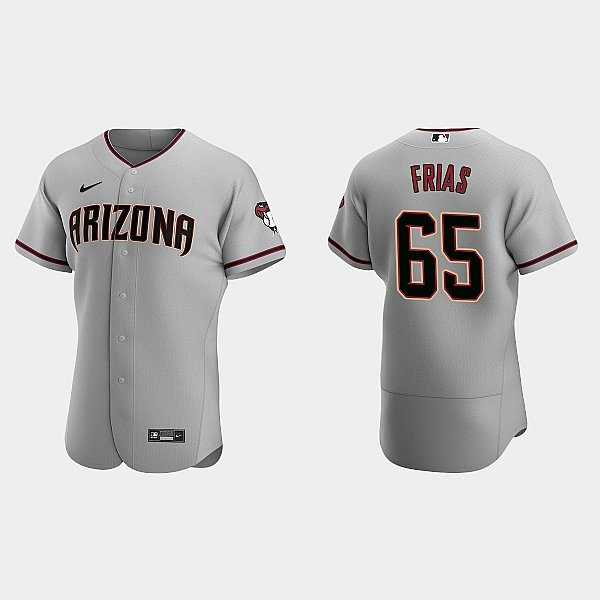 Mens Youth Arizona Diamondbacks #65 Luis Frias Nike Gray Road FlexBase Jersey