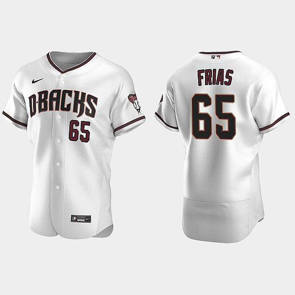 Mens Youth Arizona Diamondbacks #65 Luis Frias Nike Home White Crimson FlexBase Jersey