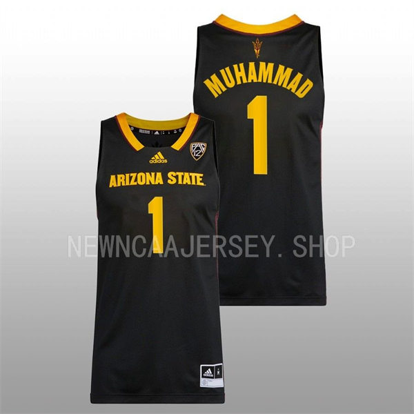 Mens Youth Arizona State Sun Devils #1 Luther Muhammad Nike Black 2022-23 Swingman College Basketball Game Jersey 