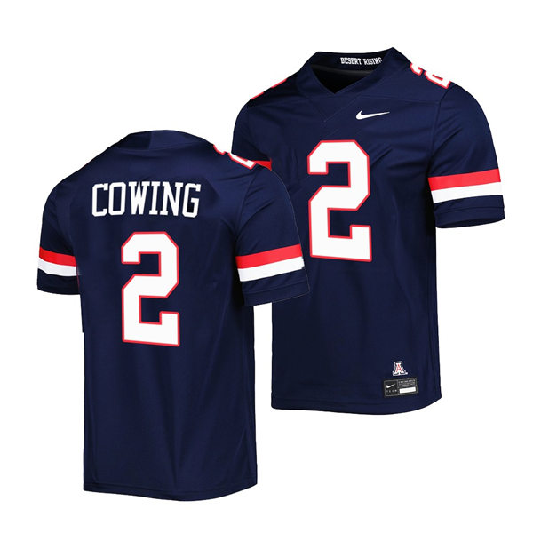 Mens Youth Arizona Wildcats #2 Jacob Cowing Nike 2022 College Football Game Jersey Navy 