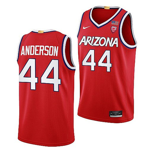 Mens Youth Arizona Wildcats #44 Dylan Anderson Nike Red 2022-23 College Basketball Game Jersey 