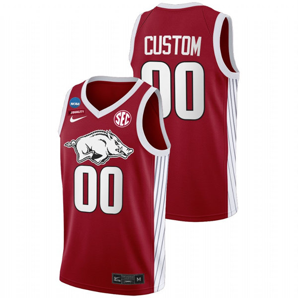 Mens Youth Arkansas Razorbacks Custom Nike Cardinal College Basketball Primary Special Edition