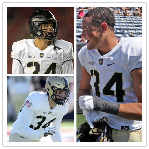 Mens Youth Army Black Knights #34 Andre Carter II Nike White College Football Game Jersey 