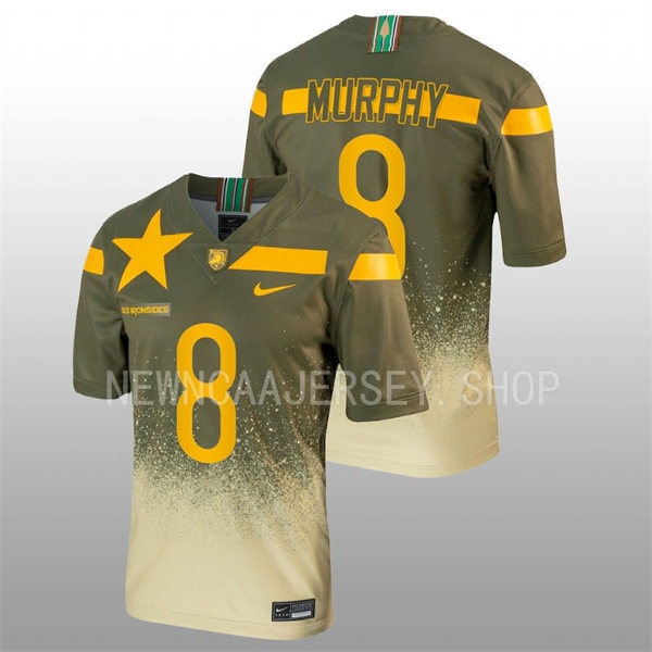 Mens Youth Army Black Knights #8 Braheam Murphy Nike 1st Armored Division Old Ironsides Untouchable Football Jersey - Olive 
