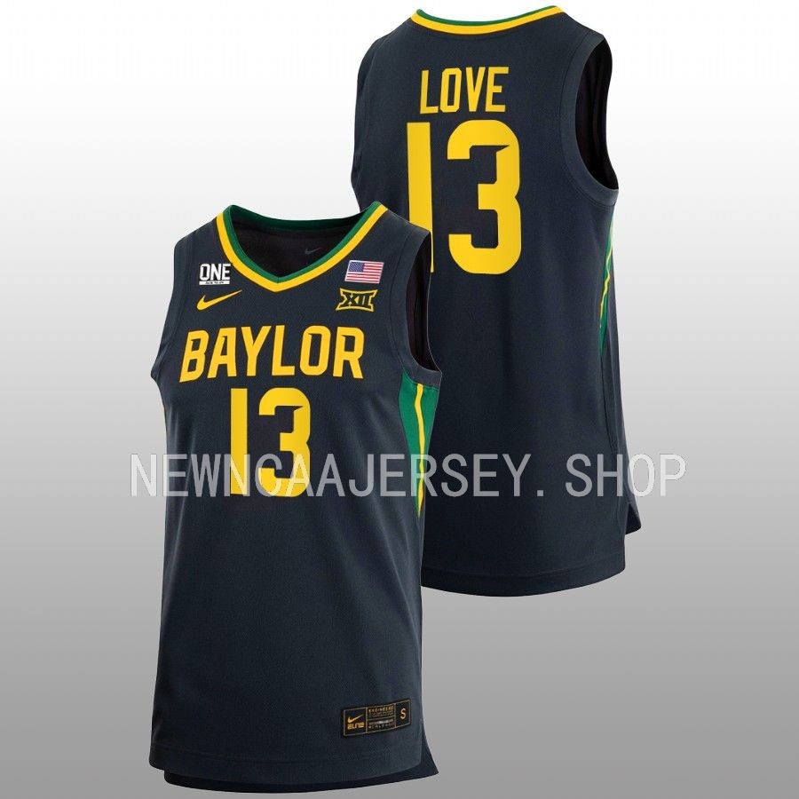 Mens Youth Baylor Bears #13 Langston Love Nike Charcoal College Basketball Game Jersey