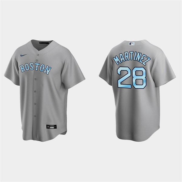 Mens Youth Boston Red Sox #28 J.D. Martinez Gray Stitched 2022 Father's Day Jersey