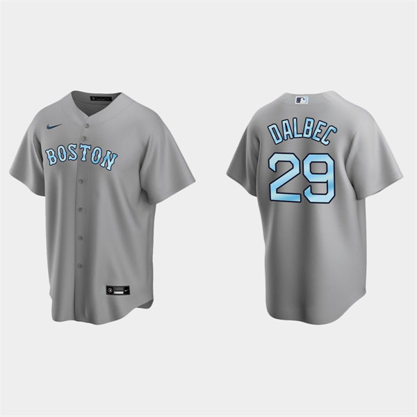 Mens Youth Boston Red Sox #29 Bobby Dalbec Gray Stitched 2022 Father's Day Jersey