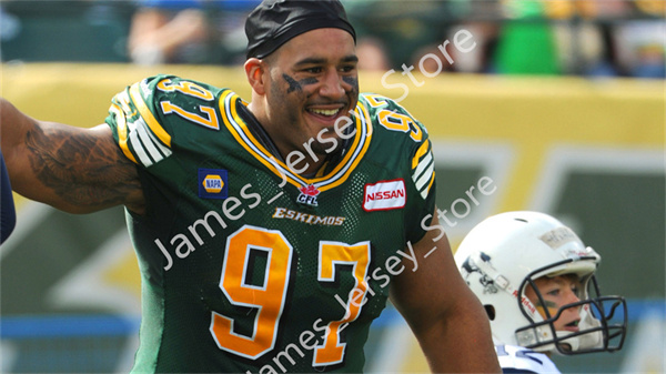 Mens Youth CFL Edmonton Elks Custom  New Era Third Green EE Football Jersey