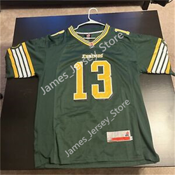 Mens Youth CFL Edmonton Elks Custom 2020 New Era Third Green EE Football Jersey