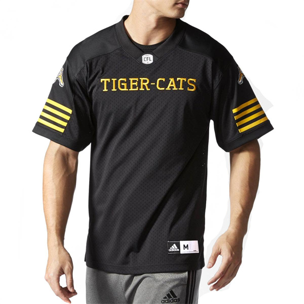 Mens Youth CFL Hamilton Tiger-Cats  2019 New Era Home Black Football Jerseys