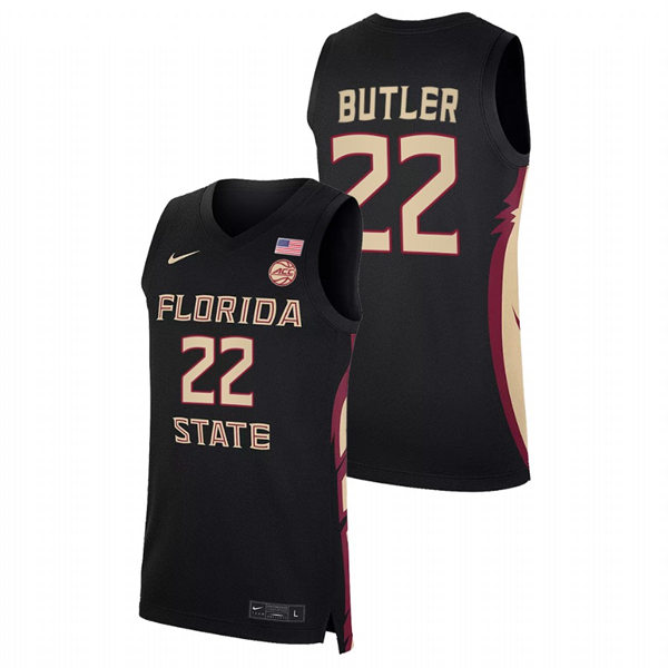Mens Youth Florida State Seminoles #22 John Butler Black College Basketball Jersey