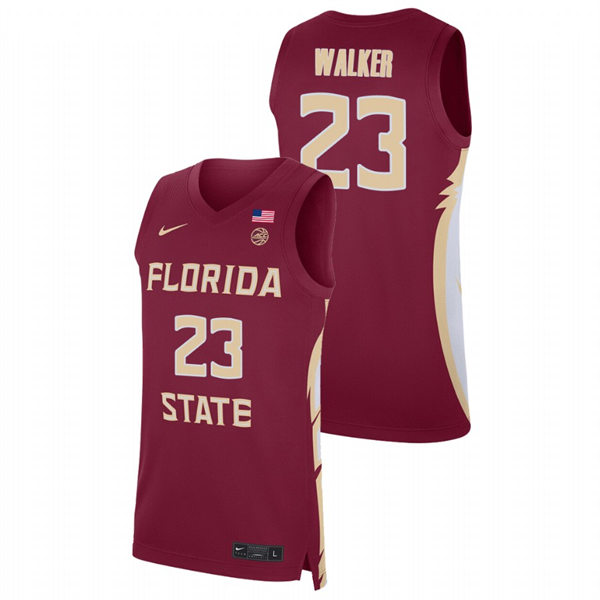 Mens Youth Florida State Seminoles #23 M.J. Walker Garnet College Basketball Jersey