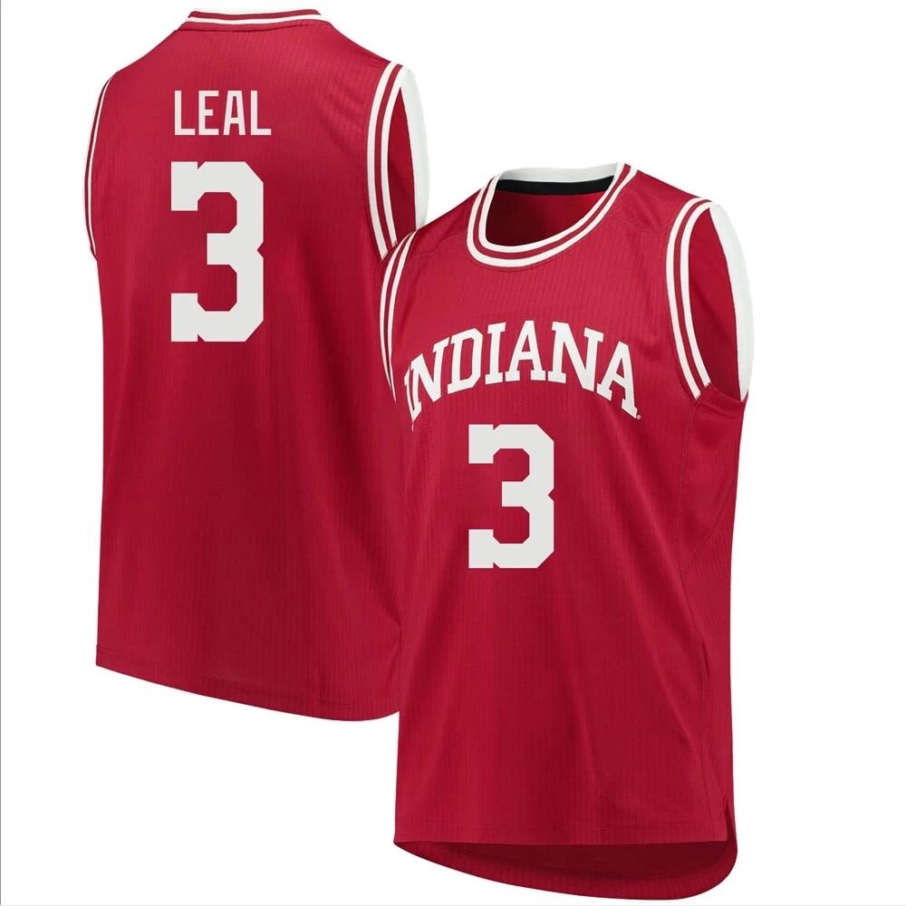 Mens Youth Indiana Hoosiers #3 Anthony Leal Crimson College Basketball Swingman Jersey