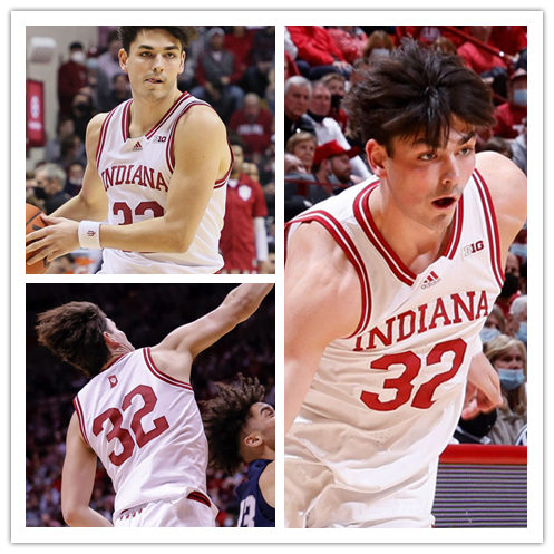 Mens Youth Indiana Hoosiers #32 Trey Galloway Adidas 2022 White College Basketball Game Jersey