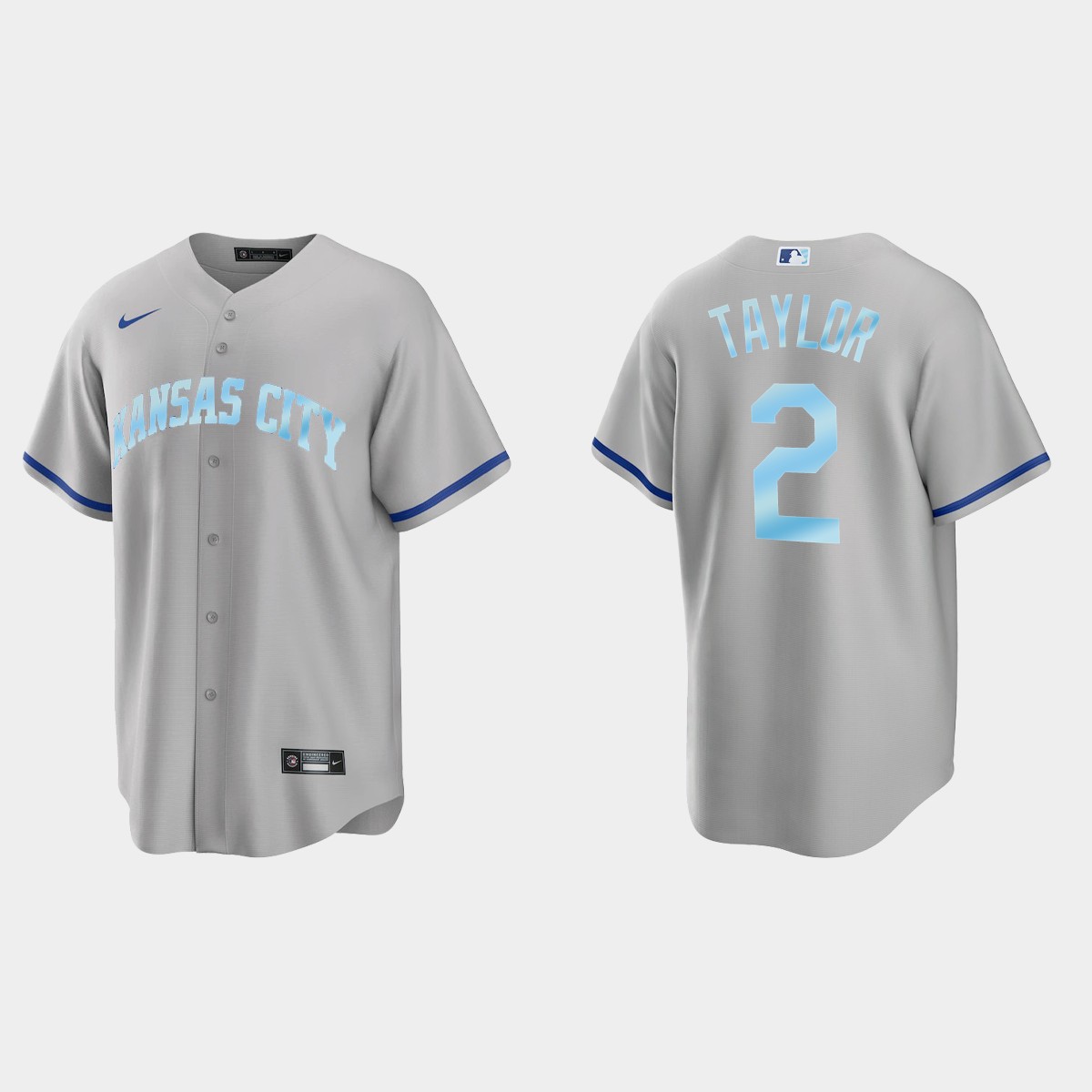 Mens Youth Kansas City Royals #2 Michael A. Taylor Gray Stitched 2022 Father's Day Jersey