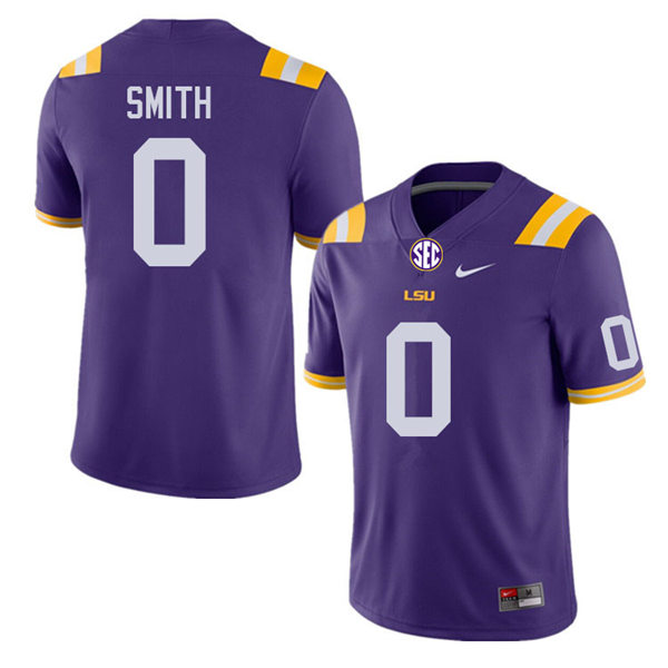 Mens Youth LSU Tigers #0 Maason Smith College Football Game Jersey Purple
