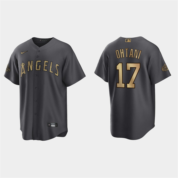 Mens Youth Los Angeles Angels #17 Shohei Ohtani 2022 MLB All-Star Game Jersey - Charcoal