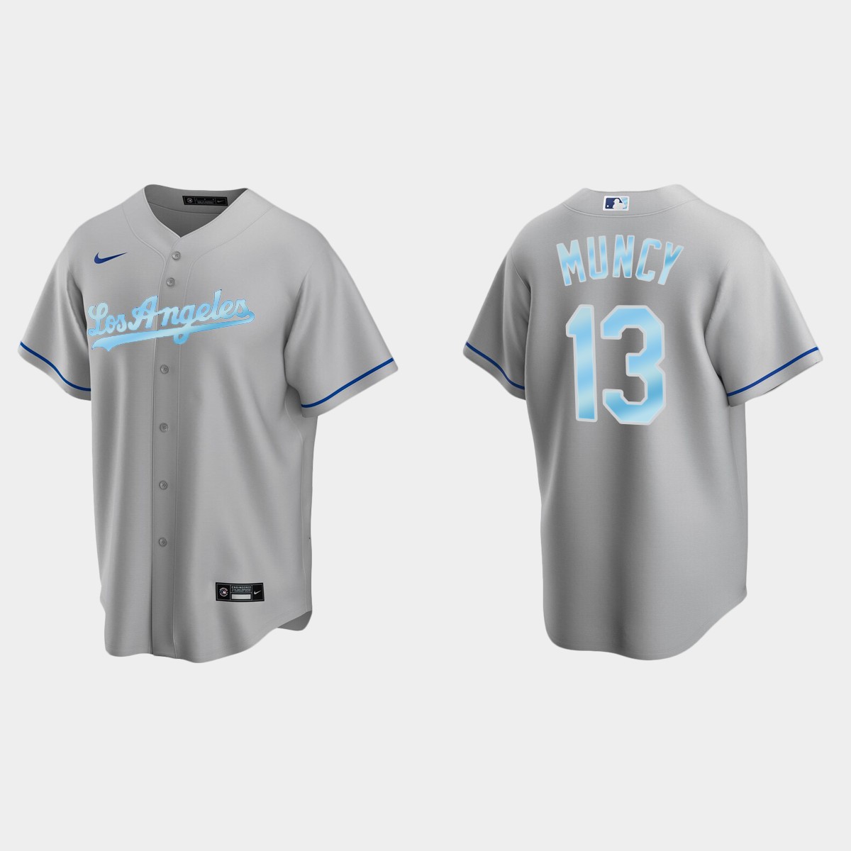 Mens Youth Los Angeles Dodgers #13 Max Muncy Gray Stitched 2022 Father's Day Jersey