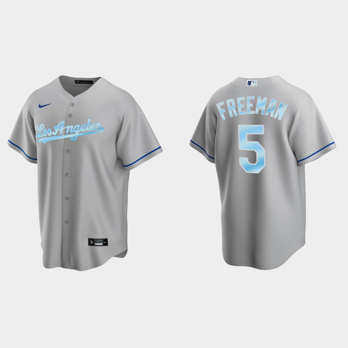 Mens Youth Los Angeles Dodgers #5 Freddie Freeman Gray Stitched 2022 Father's Day Jersey
