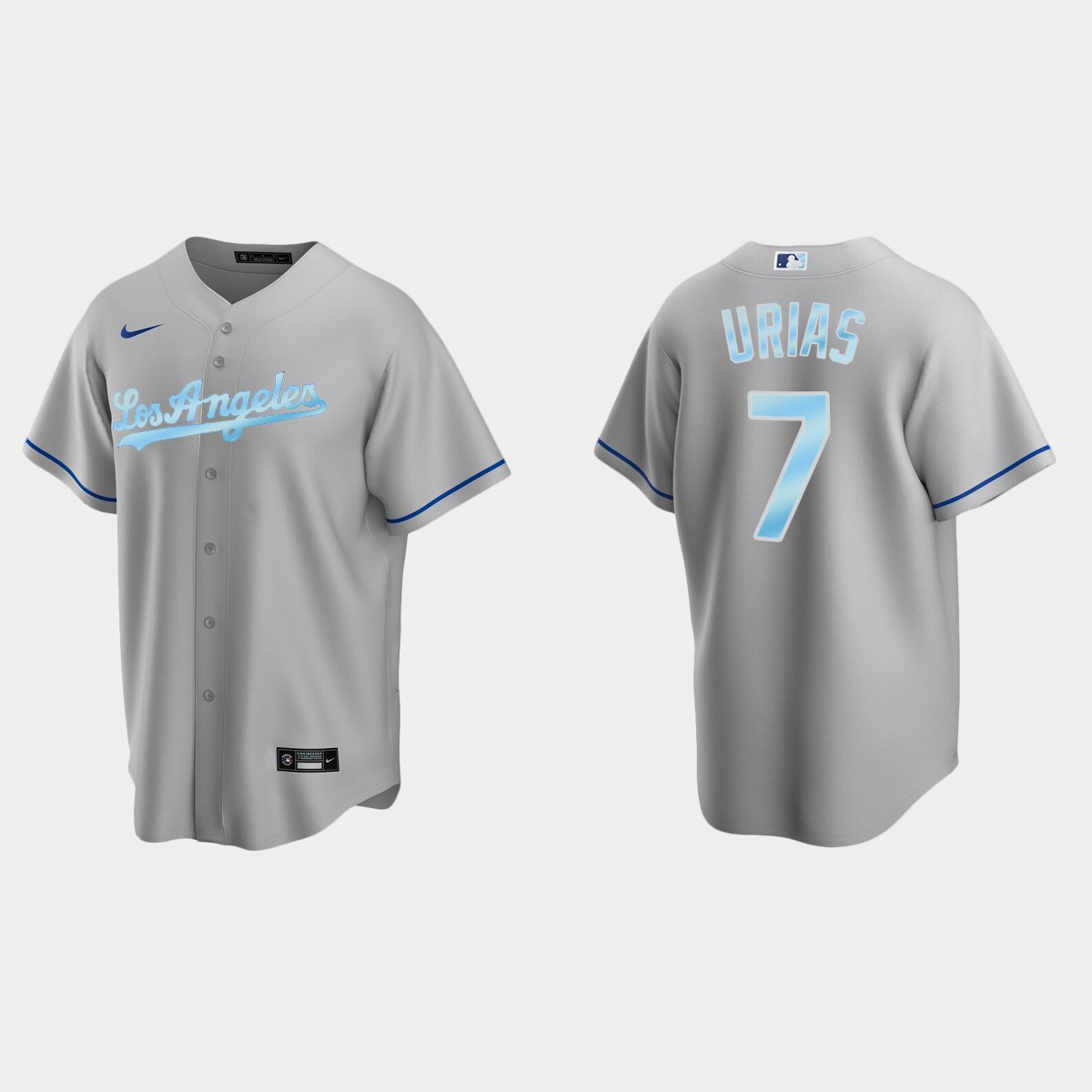 Mens Youth Los Angeles Dodgers #7 Julio Urias Gray Stitched 2022 Father's Day Jersey