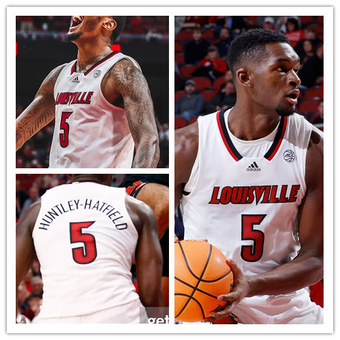 Mens Youth Louisville Cardinals #5 Brandon Huntley-Hatfield 2022-23 College Basketball Game Jersey White 